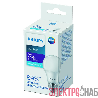 Лампа светодиодная Ecohome LED Bulb 7W E27 6500К 1PF Philips 929002299167