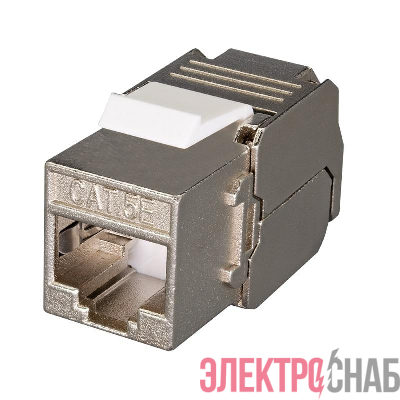 Модуль розеточный Keystone Jack 8P8C RJ-45 FTP кат.5E заделка без инструмента 180град. (DIY) SUPRLAN 10-0328-1