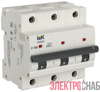 Выключатель автоматический модульный 3п D 100А M10H ARMAT IEK AR-M10H-3-D100