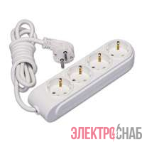 Удлинитель 4х2м с заземл. 16А IP20 защ. шторки Makel N4210033