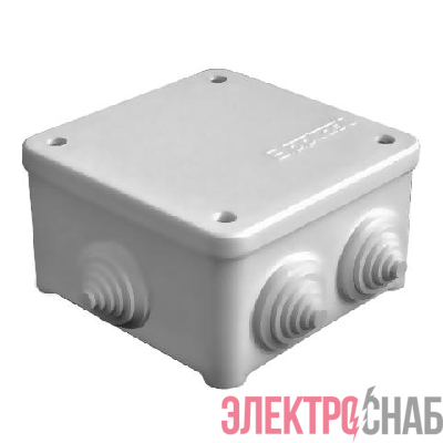 Коробка распределительная ОП 85х85х45мм IP54 7 выходов 3 гермоввода крышка на винтах сер. Epplast 130112