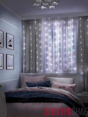 Гирлянда &amp;amp;amp;quot;Занавес&amp;amp;amp;quot; ICLLD300W-C 300LED бел. 3х3м 8режимов IP20 SHLights 4690601052988