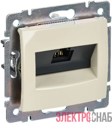 Розетка компьютерная 1-м СП Valena RJ45 кат.5E UTP IP20 на захватах механизм сл. кость IEK 774130