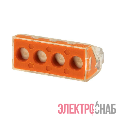 Экспресс-Клемма СМК 773-174 с пастой 4-проводная 0.75-6кв.мм (уп.50шт) Rexant 07-5279