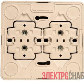 Розетка 4-м ОП Этюд 16А 250В с заземл. с заземл. защ. шторки крем. SE PA16-208K