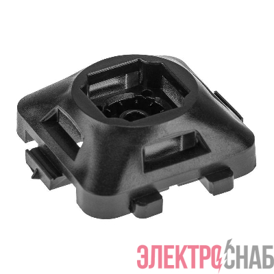 Площадка под стяжку усилен. для прямого монтажа 35х35мм черн. (уп.50шт) Rexant 07-2109