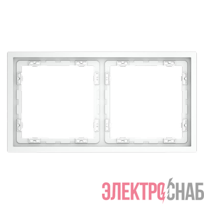 Рамка 2-м S70 пластик. бел. матов. Voltum VLS100202