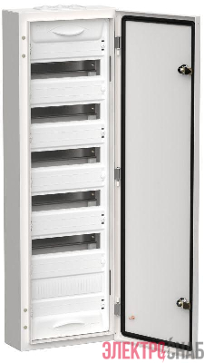 Корпус металлический ЩРн-72 (1х72) 960х310х140мм IP54 белый (одна дверь) TITAN 5 IEK TI5-50-N-072-54
