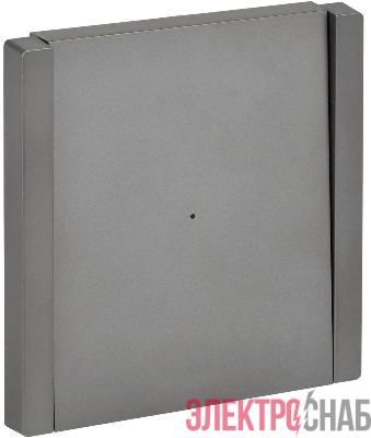 Выключатель проходной 1-кл. СП FORTE&PIANO 10А FP504 с индикацией сталь IEK FP-V12-1-10-1-K46