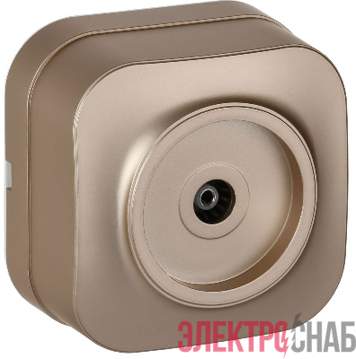 Розетка телевизионная TV 1-м ОП GLORY РТВ20-ХШм шампань матов. IEK EAH10-K37M