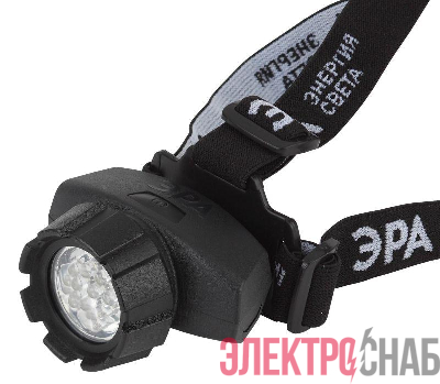 Фонарь GB-604 налобный 18хLED 3хAAA 4 реж. черн. блист. ЭРА Б0031384