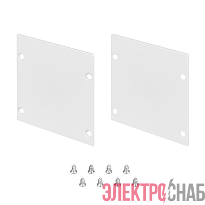 Заглушка LINE-S-5050 WHITE глухая металл (комплект) Arlight 041869