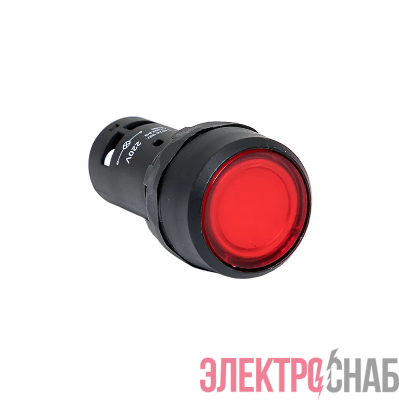 Кнопка с фиксацией с подсветкой OptiSignal Compact D22 С7-PHL-B410 красн. 1НО 24В AC/DC XB7NJ04B1 КЭАЗ 362111