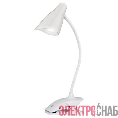 Светильник настольный TLD-560 White/LED/280Lm/5000K/Dimmer "прищепка" сенсор. выкл. 3Вт бел. Uniel UL-00004143