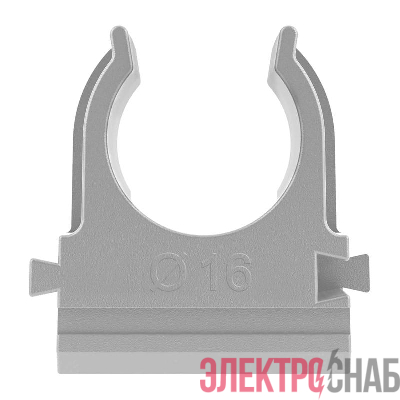 Держатель для труб (клипса) d16мм сер. TOKOV ELECTRIC TKE-LC-16-G