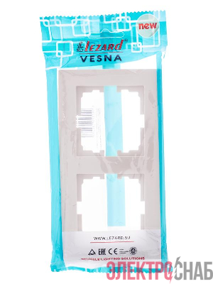 Рамка 2-м VESNA горизонт. крем. LEZARD 742-0300-147
