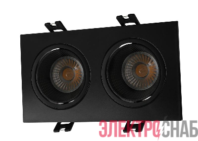 Светильник 10Вт GU5.3 IP20 LED встраив. пластик черн./черн. DENKIRS 654408