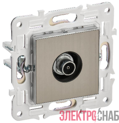 Розетка TV оконечная SKANDY SK-A12N никель IEK SK-A10-O-K50