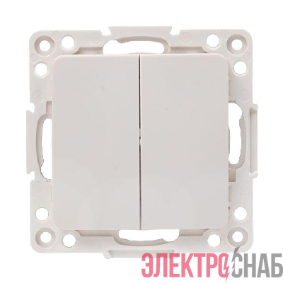 Переключатель проходной 2-кл. Стокгольм 10А механизм бел. PROxima EKF EYV10-027-10