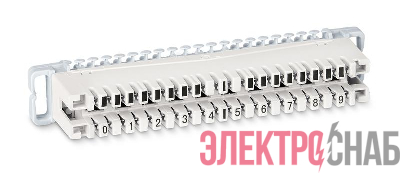 Плинт размыкаемый на 10 пар DM-10P маркировка 0-9 Cabeus 7017c