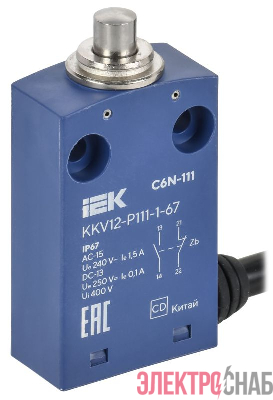 Выключатель концевой C6N-111 толкатель IP67 IEK KKV12-P111-1-67