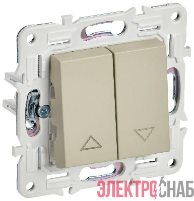 Выключатель жалюзи SKANDY 10А SK-V12B беж. IEK SK-V15-0-10-K10