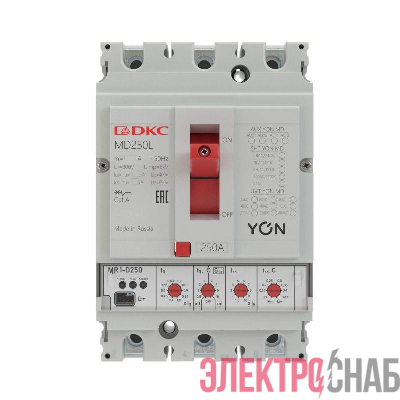 Выключатель автоматический 3п 250А 65кА Ir 0.4…1xIn Isd 1.5…10xIn YON MD250H-MR1