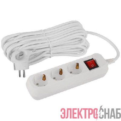 Удлинитель 3х10м с заземл. с выкл. ПВС 3х1 UDL-16-3100-ES Greenline Эра Б0065040