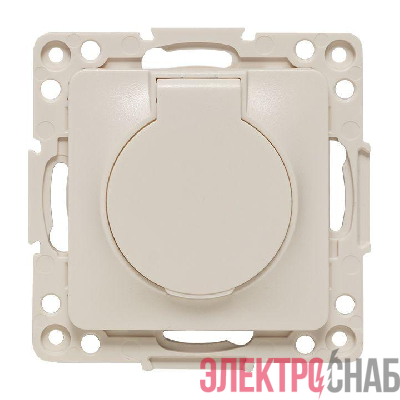 Розетка 1-м СП Стокгольм 16А IP44 с заземл. защ. шторки с крышкой механизм бел. PROxima EKF EYR16-028-10-44