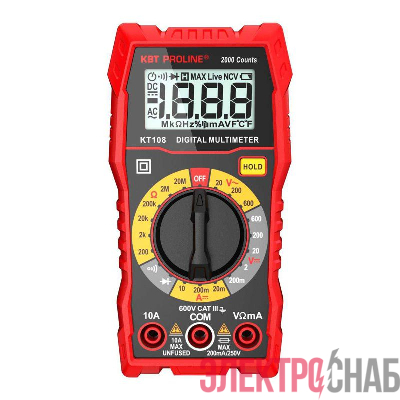 Мультиметр цифровой KT 108 "PROLINE" КВТ 86324