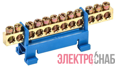 Шина нулевая на DIN-изол. "Стойка" ШНИ 6х9-12-С-С IEK YNN10-69-12P-K07