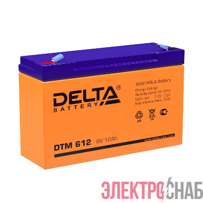 Аккумулятор UPS 6В 12А.ч Delta DTM 612