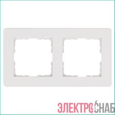 Рамка 2-м G-Flex бел. глянцевый Jasmart G1102W