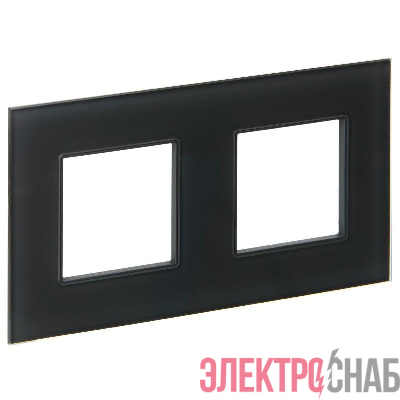 Рамка 2-м SKANDY SK-F22G стекло графит IEK SK-M22-G-K53
