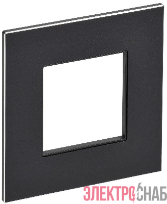 Рамка 1-м SKANDY SK-F31Bl металл черн. IEK SK-M12-M-K02