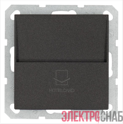 Выключатель карточный 10А IP20 отельный механизм антрацит Jasmart G6209B