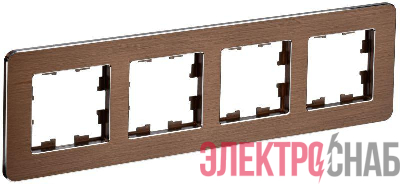 Рамка 4-м BRITE РУ-4-1-Бр метал. коричн. RE AL IEK BR-M42-M-21-K30