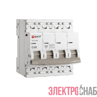 Выключатель автоматический 4п C 40А 4.5кА ВА 47-63N PROxima EKF M634440C