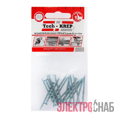 Шуруп универсальный 3.0х40 с потайной головкой цинк. (пакет) (уп.20шт) Tech-Krep/Zitar 102414