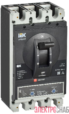 Выключатель автоматический в литом корпусе 3п H 100кА 400А расцепитель термомагнитный регулируемый ARMAT IEK AR-MCCB-3H-100-0400A-ATUC