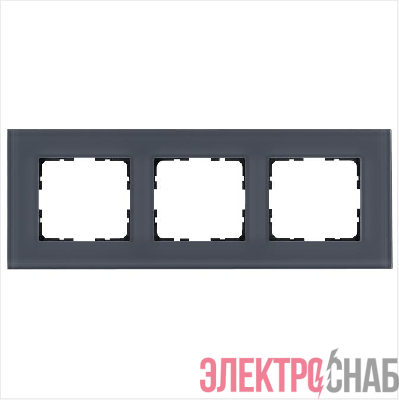 Рамка 3-м G-Glass стекло маренго Jasmart G1003GC