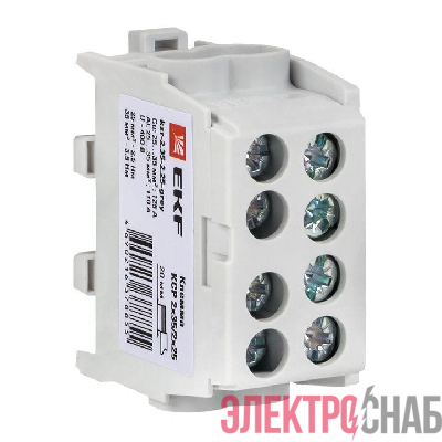 Клемма распределительная КСР с двойн. винтом 2х35/2х25 сер. PROxima EKF ksr-2.35-2.25-grey