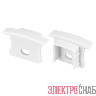Заглушка LINE-2315-F с отверстием WHITE пластик (комплект) Arlight 044266