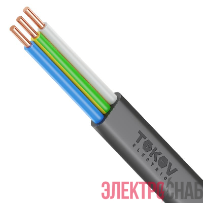 Кабель TOKOV ELECTRIC ВВГ-Пнг(А)-LS 3х4 ОК (N PE) 0.66кВ (уп.100м) УТ000028593