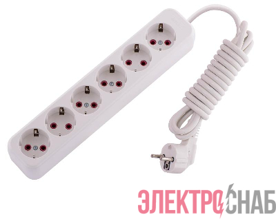 Удлинитель 6х3м с заземл. 16А IP20 Lila LEZARD 720-0603-601