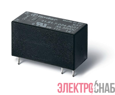 Реле миниатюрное низкопрофильн. твердотельн. монтаж на печатную плату выводы с шагом 5мм выход 5А (24В DC) / вход 24В DC влагозащ. RTIII FINDER 418170249024