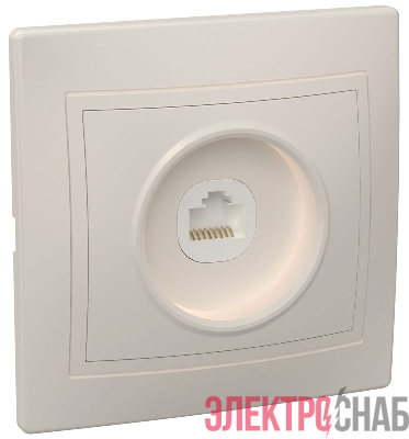 Розетка компьютерная 1-м СП Кварта РК10-ККм IP20 крем. GENERICA EKK10-K33-DM