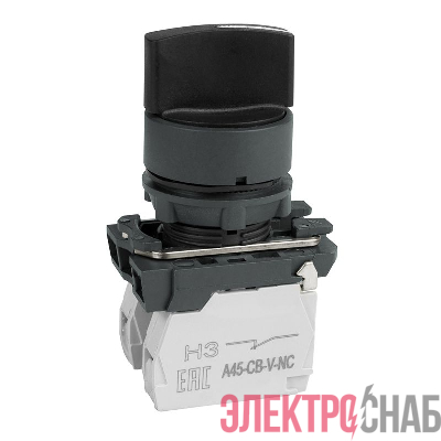 Переключатель OptiSignal D22 C5-S-53 3 позиции с возвратом пластик 2НО XB5AD53 КЭАЗ 332187