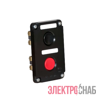 Пост кнопочный ПКЕ-112/2 "Пуск-Стоп" 1 черн. 1 красн. Электродеталь ПКЕ-112/2.1Ч.1К