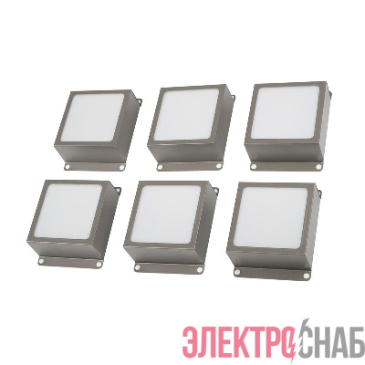 Светильник светодиодный PPL 089/G OPAL 42Вт 6500К IP40 6х(89х89х40мм) GREY ДВО/ДПО домино в потолок Грильято (комплект 6шт) Pro JazzWay 5060173
